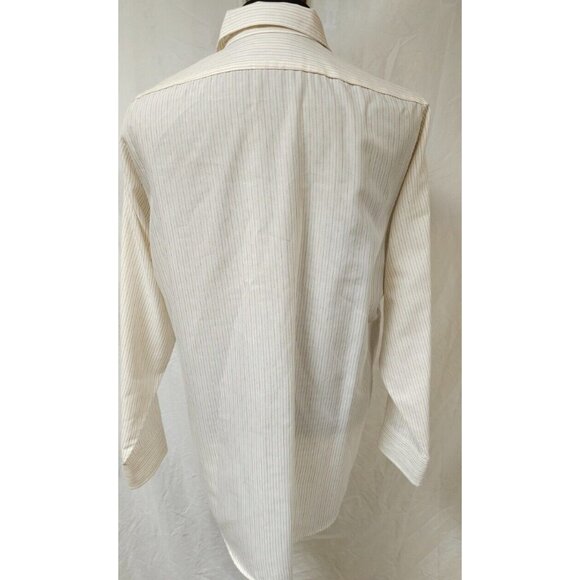 Christopher Hart XL Tall Mans Cream Striped Dots Long Sleeve Textured Shirt - Picture 7 of 12